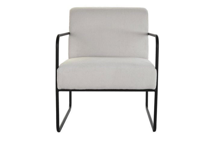 DKD Home Decor Sillon Moderno Blanco Negro 74 x 79 x 64 cm