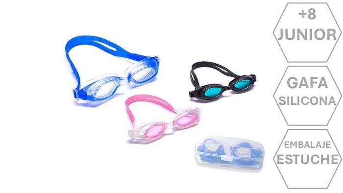 Poessa Gafas de Natación Junior Anti-Niebla con Protección UVA/UVB