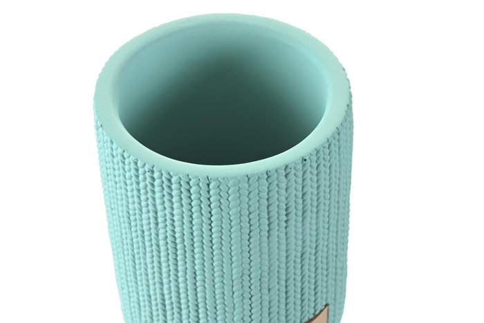 DKD Home Decor Vaso de Cemento Mate Verde Menta 8x8x10 cm