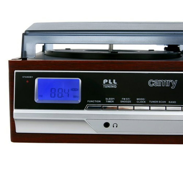 Camry Tocadiscos CR 1113 con Radio PLL y Altavoces Integrados - Madera