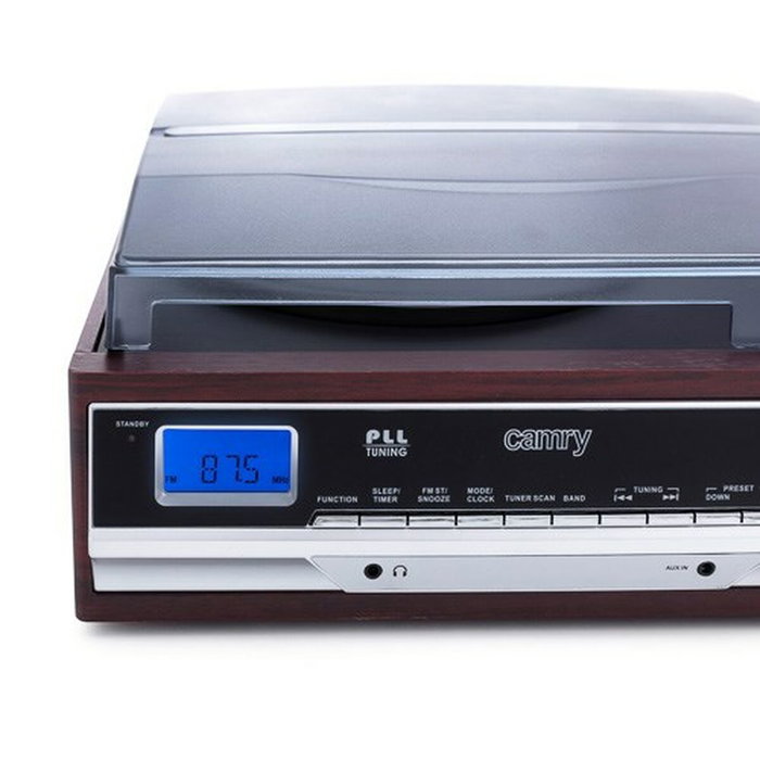 Camry Tocadiscos CR 1113 con Radio PLL y Altavoces Integrados - Madera