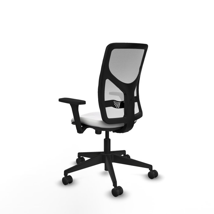 PIQUERAS Y CRESPO Silla de oficina Motilla con mecanismo Sincro, Brazos 3D y color Blanco