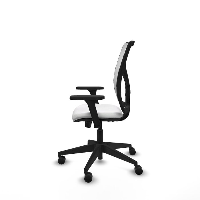 PIQUERAS Y CRESPO Silla de oficina Motilla con mecanismo Sincro, Brazos 3D y color Blanco