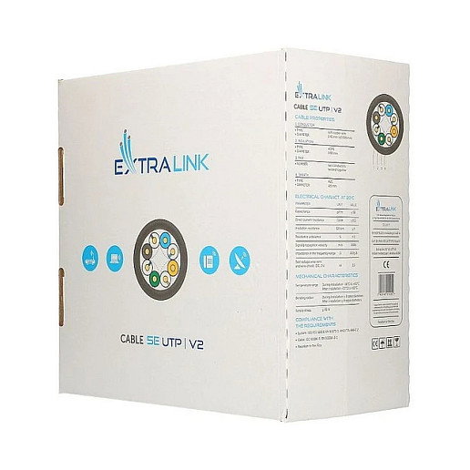 Extralink CAT5E UTP (U/UTP) V2 Indoor 100m