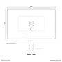 Neomounts NS-PLXPROTECT1 Mampara Protectora de Acrílico para Monitor hasta 32" con Montaje VESA 100x100 mm, Ancho 120 cm, Transparente, 1 Pieza