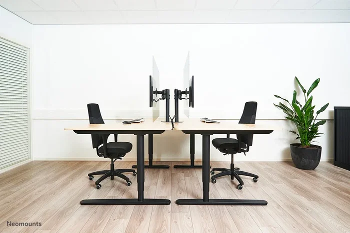 Neomounts NS-PLXPROTECT1 Mampara Protectora de Acrílico para Monitor hasta 32" con Montaje VESA 100x100 mm, Ancho 120 cm, Transparente, 1 Pieza