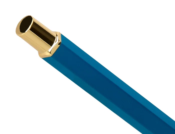 Belius Macaron Bliss Bolígrafo Forma Hexagonal Rosa/Azul y Dorado Tinta Azul Punta 0,8 mm