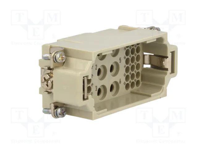 HARTING Han K 6/36 Pos. M Insert Crimp - Plantilla de contacto macho HARTING Han K 6/36 Pos. M Insert Crimp - Plantilla de contacto macho