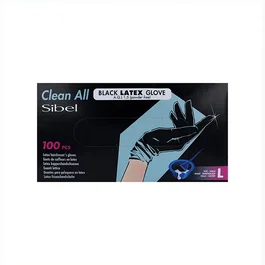 SINELCO Guantes de Látex Sibel Grandel Negro 100 Unidades