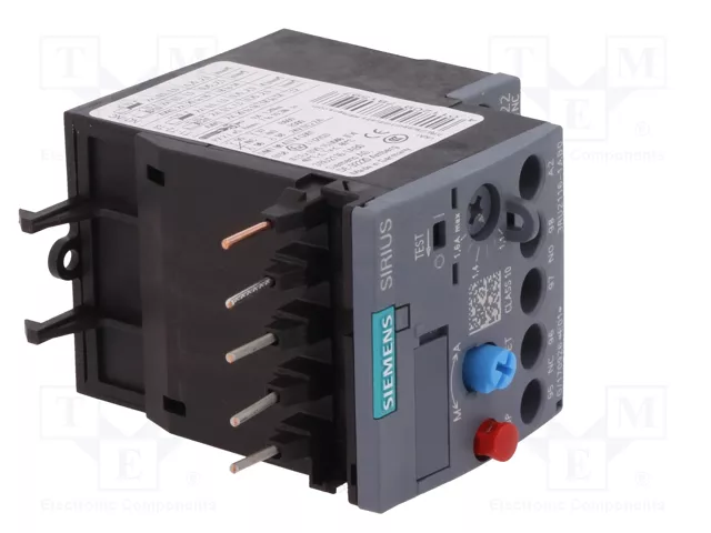 SIEMENS 3RU2116-1AB0 Relé Térmico S00 1,1-1,6A SIEMENS 3RU2116-1AB0 Relé Térmico S00 1,1-1,6A