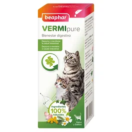 Beaphar Vermipure Solución Líquida Natural Antiparasitaria para Gatos 50 mL
