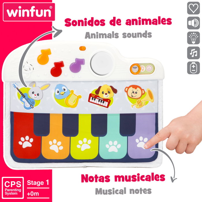 Winfun Piano para bebés con luz y sonido Winfun Piano para bebés con luz y sonido