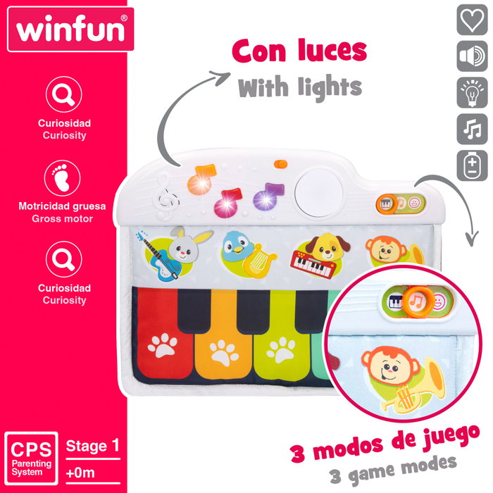 Winfun Piano para bebés con luz y sonido Winfun Piano para bebés con luz y sonido