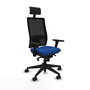 PIQUERAS Y CRESPO Silla de oficina Horna con mecanismo Sincro, Azul y Negro