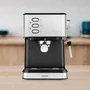 Ufesa Calabria Máquina de Espresso para Encimera, 20 Bares, 1.5 L, Negro/Acero Inoxidable, Vaporizador, Portafiltro Doble, Calienta-Tazas, 1050W