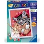 Ravensburger 25838 Kit de Pintura por Números CreArt Kids Gatito y Osito de Peluche 18 x 24 cm