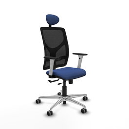 PIQUERAS Y CRESPO Silla de oficina Motilla con mecanismo Sincro/Traslack Azul marino