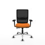 PIQUERAS Y CRESPO Silla de oficina Haches Naranja y Negro