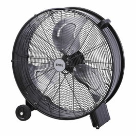 Edm Ventilador industrial de suelo con ruedas, negro, 180 W, ø65 cm
