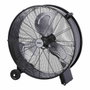 Edm Ventilador industrial de suelo con ruedas, negro, 180 W, ø65 cm