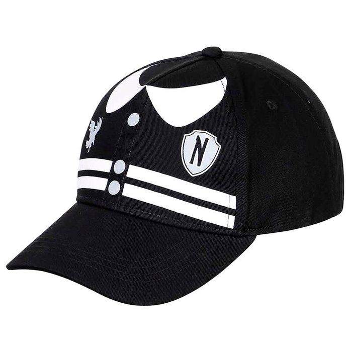 Karactermania Gorra Infantil Miércoles Varsity Negro