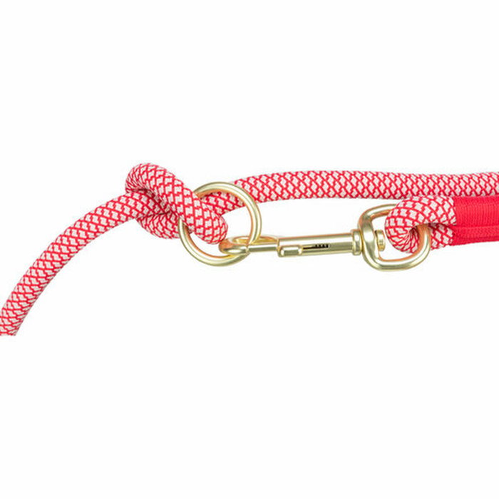 Ramal ajustable para perro Trixie Soft Rope Rojo Crema S S/XL