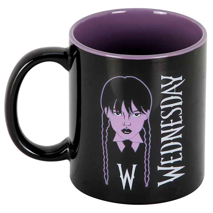 Karactermania Taza Braid Miércoles Negro