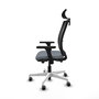 PIQUERAS Y CRESPO Silla de oficina Haches con mecanismo Sincro/Traslack Gris y Negro