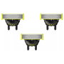 Philips OneBlade QP430/50 Cuchillas de Repuesto 360 (Pack de 3) de Color Negro y Verde/Amarillo