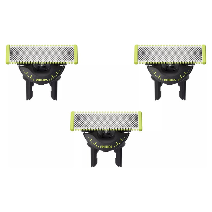 Philips OneBlade 360 Cabezales de Reemplazo QP430/50 (Pack de 3) de color Negro y Verde/Amarillo