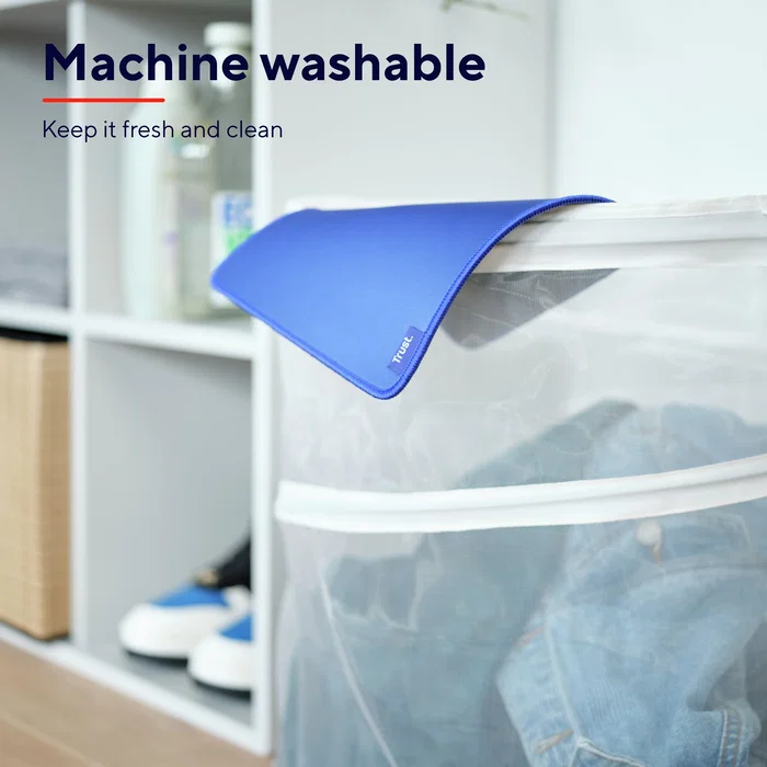 Trust Boye - Alfombrilla para ratón ecológica, caucho, tamaño 250x210mm, grosor 3mm, color azul