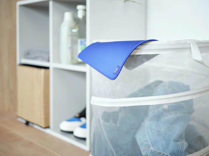 Trust Boye - Alfombrilla para ratón ecológica, caucho, tamaño 250x210mm, grosor 3mm, color azul