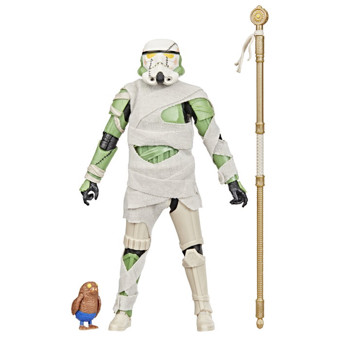 Hasbro Star Wars The Black Series Night Trooper Halloween Edition Figura Coleccionista 15 cm con Porg Hombre Lobo y Vara Egipcia