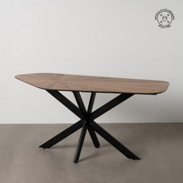 Ixia Mesa de Comedor Natural-Negro DM-Metal