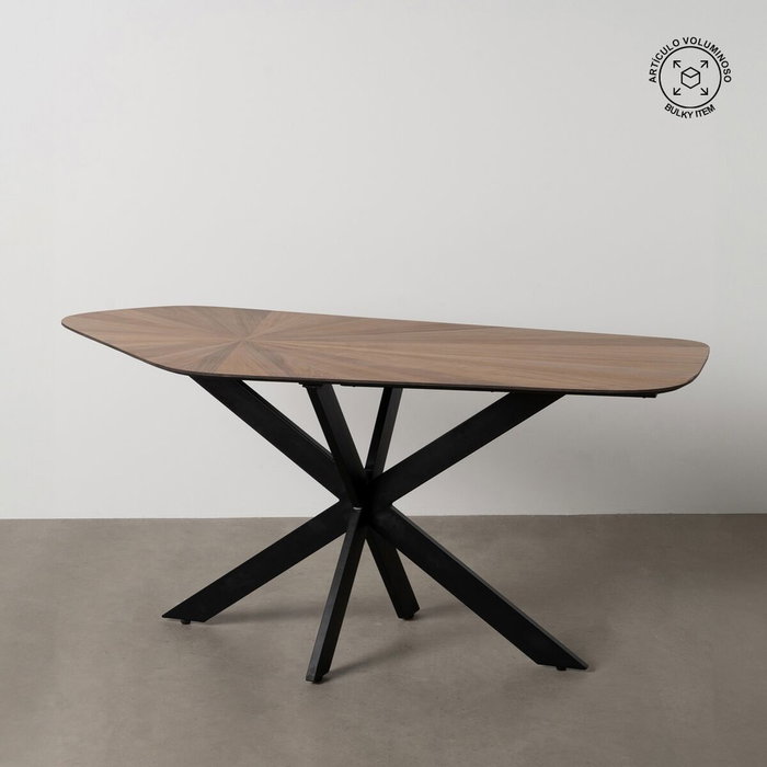 Ixia Mesa de Comedor Natural-Negro DM-Metal Ixia Mesa de Comedor Natural-Negro DM-Metal