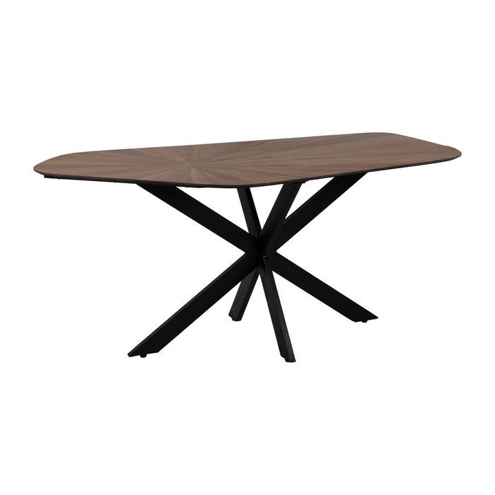 Mesa Comedor Natural-Negro Dm-Metal 178 X 80 X 77 cm Mesa Comedor Natural-Negro Dm-Metal 178 X 80 X 77 cm
