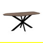 Mesa Comedor Natural-Negro Dm-Metal 178 X 80 X 77 cm