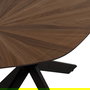 Mesa Comedor Natural-Negro Dm-Metal 178 X 80 X 77 cm