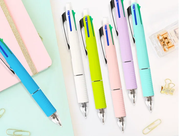 Liderpapel Bolígrafo Multifunción 5 en 1 con Portaminas, Tinta Azul, Negro, Rojo, Verde y Trazo 0,7mm