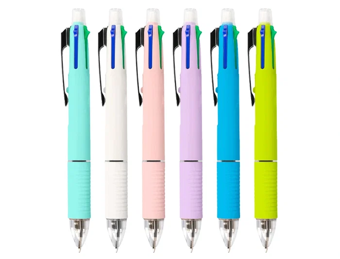 Liderpapel Bolígrafo Multifunción 5 en 1 con Portaminas, Tinta Azul, Negro, Rojo, Verde y Trazo 0,7mm