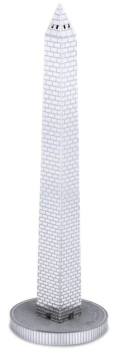 Metal Earth Washington Monument - Maqueta 3D de Metal para Construir - Acero Inoxidable - Modelo sin Pegamento ni Soldadura - Juego de Construcción