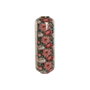 DKD Home Decor Jarrón de Metal con Flores Rosa