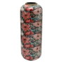 DKD Home Decor Jarrón de Metal con Flores Rosa