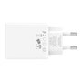 4smarts PDPlug Slim Dual 65W GaN Cargador USB-C 546065 con PPS QC3.0 SuperCharge, Blanco