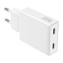 4smarts PDPlug Slim Dual 65W GaN Cargador USB-C 546065 con PPS QC3.0 SuperCharge, Blanco