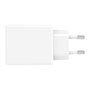 4smarts PDPlug Slim Dual 65W GaN Cargador USB-C 546065 con PPS QC3.0 SuperCharge, Blanco