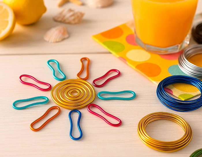 Innspiro Set de 12 hilos de aluminio de 2mm - 5m, colores surtidos