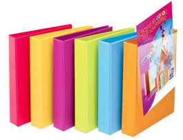 Carpeta Canguro Iberplas Pvc Fun Color A4 2 An.Mixtas 25Mm Col.Surt. (Set de 6)