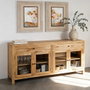 Aparador Natural Madera Mindi Salón 160 X 45 X 89 cm