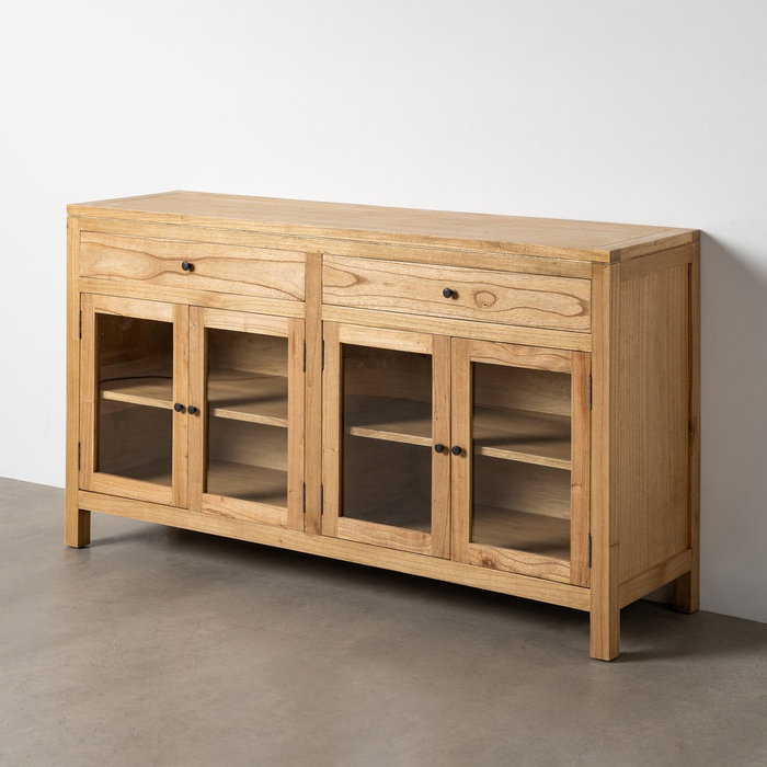Aparador Natural Madera Mindi Salón 160 X 45 X 89 cm